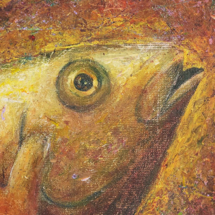 Visa širdimi tikėsiu ir kaip kūdikį mylėsiu [R] 100x100 cm